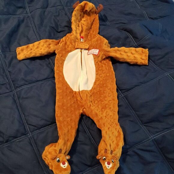 My First Rudolph Baby Onesie/Costume - Picture 1 of 6